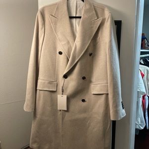 Custom made jacket, suitsupply, 100% Cashmere trench coat. Men Size 40 short.